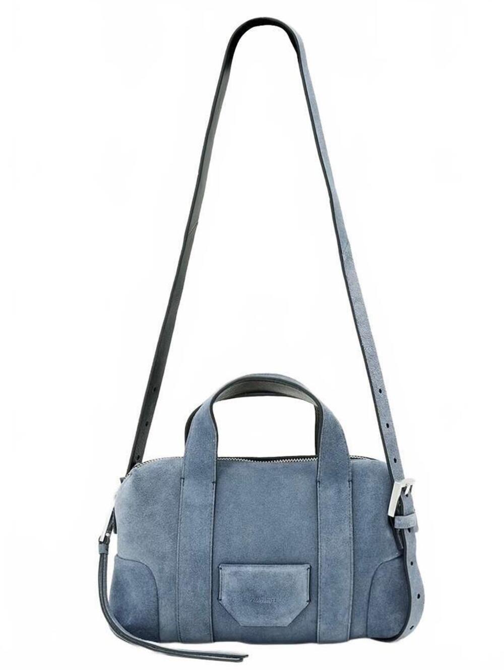 AllSaints Ares Compact Leather Crossbody Bag NWT Sea Blue - Picture 3 of 6